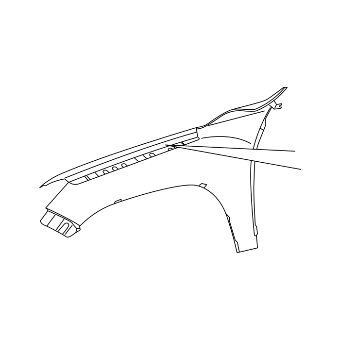 Genuine Maxus C00442700 Fender-front - technical drawing