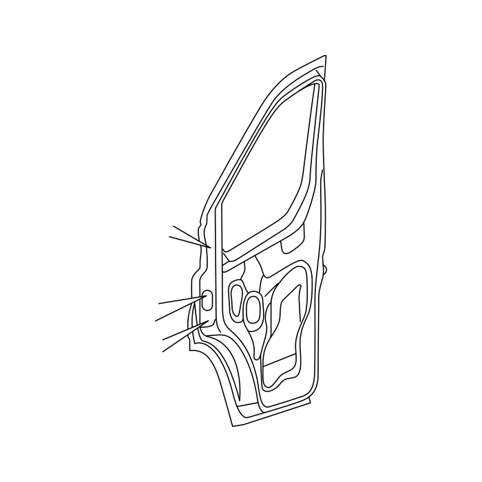 Genuine Maxus C00442991 Weld Assembly-front Side Door - technical drawing