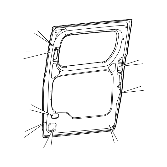 Genuine Maxus C00443001 Weld Assembly-sliding Door - technical drawing