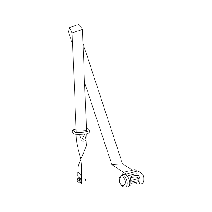 Genuine Maxus C00447116 Belt Assembly-front Seat - technical drawing