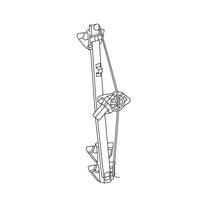 Genuine Maxus C00448721 Regulator Assembly-front Side Door Window - technical drawing