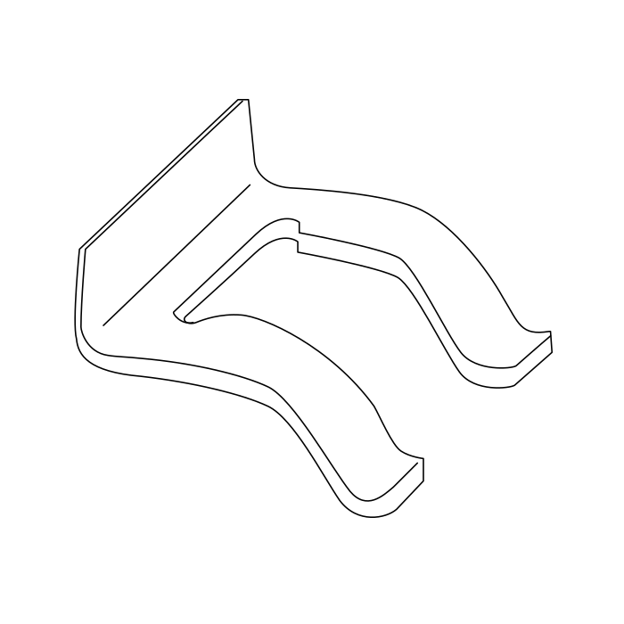 Genuine Maxus C00451036 Clip-front Brake Pipe - technical drawing