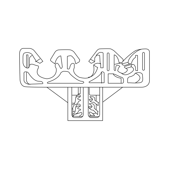 Genuine Maxus C00451037 Clip-brake Pipe Triporate - technical drawing