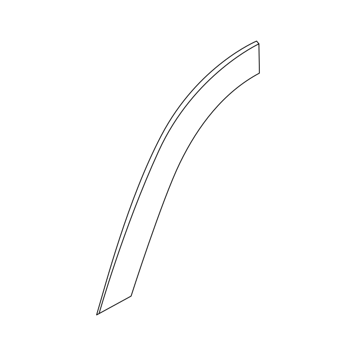 Genuine Maxus C00457168 Panel-rear Door Trim Outer - technical drawing