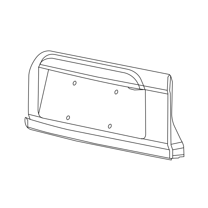Genuine Maxus C00479965 Plate-rear Door Trim - technical drawing