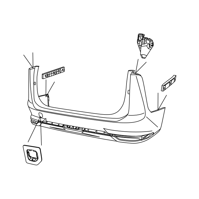 Genuine Maxus C00480724 Bracket-rear Bumper Front Install - technical drawing