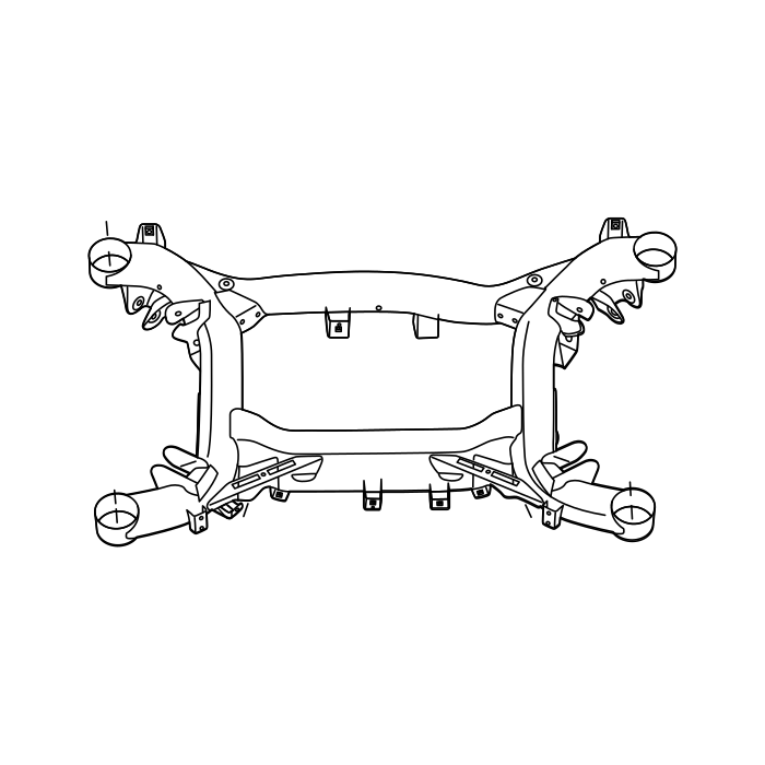 Genuine Maxus C00482727 Sub Assembly-rear Frame - technical drawing