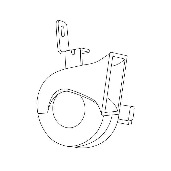 Genuine Maxus C00489378 Horn Assembly-low Tone - technical drawing