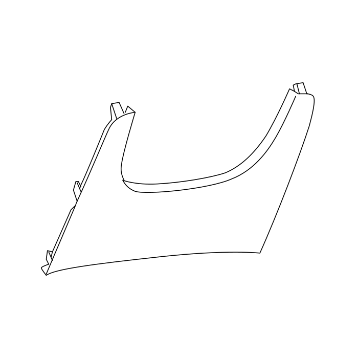 Genuine Maxus C00505937 Guard Assembly-instrument Panel Driver Side Lower - technical drawing
