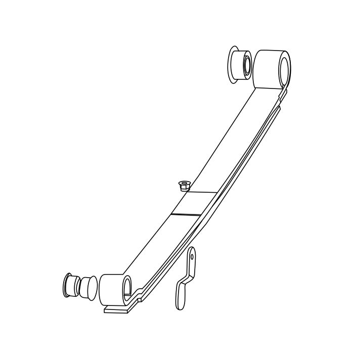 Genuine Maxus C00517279 Spring Assembly-rear Leaf - technical drawing