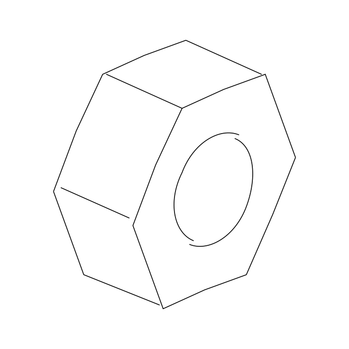 Genuine Maxus C00528364 Locking Nut - technical drawing