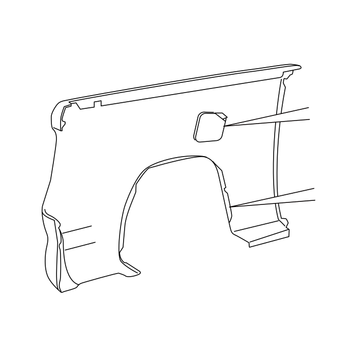 Genuine Maxus C00555203 Body-side End Gate Outer Panel - technical drawing