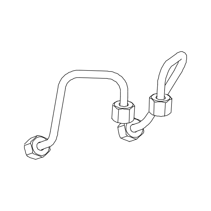 Genuine Maxus C00570062 High Pressure Fuel Line-injector - technical drawing