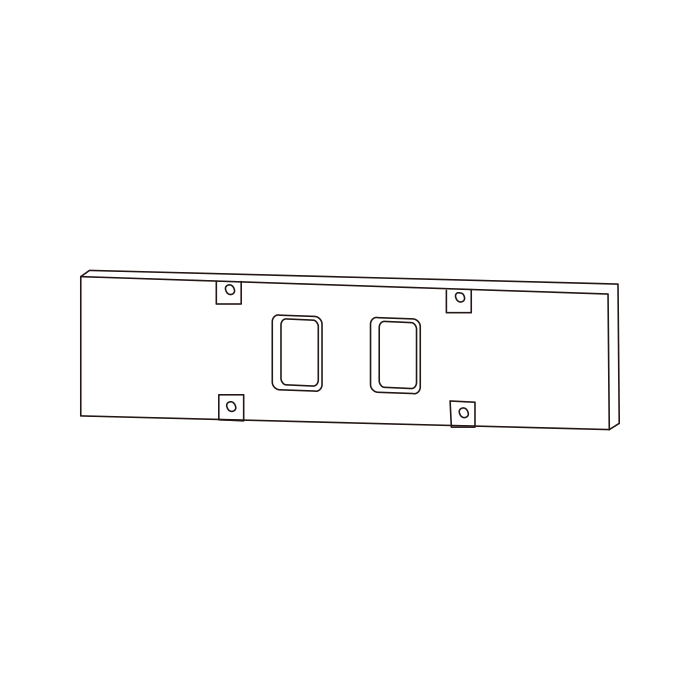 Genuine Maxus C00577213 Plate-license Plate Connector - technical drawing
