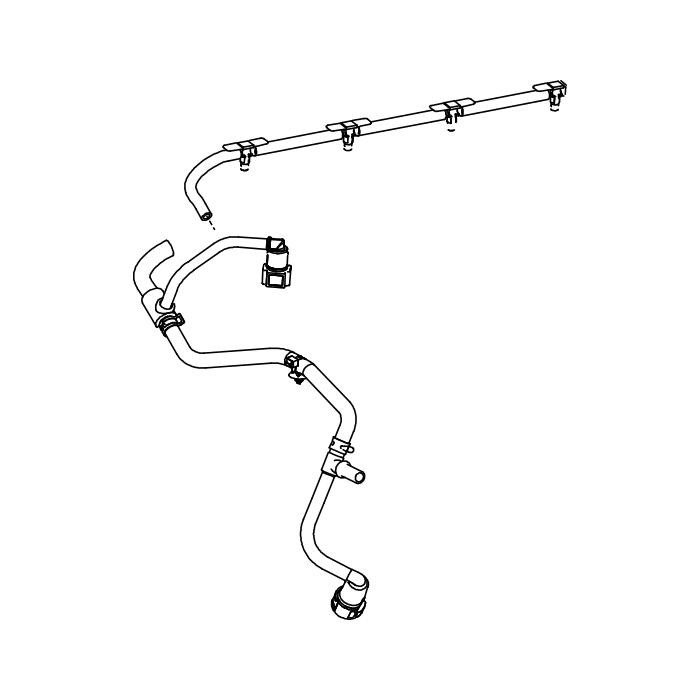 Genuine Maxus C00585980 Hose Assembly-fuel Return - technical drawing