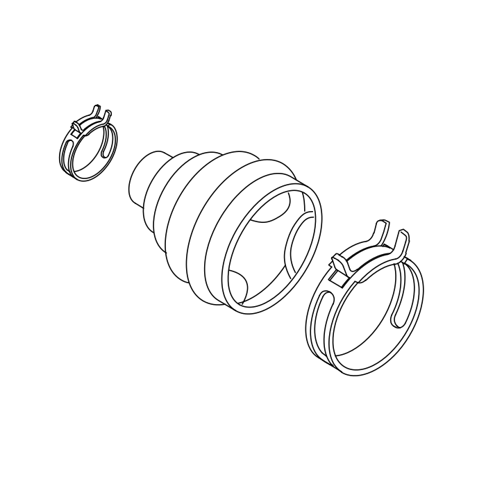 Genuine Maxus C00590892 Kit-tripod Joint Dust Shield Assembly - technical drawing