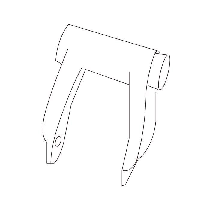 Genuine Maxus C00594168 Bracket-leaf Spring Front - technical drawing