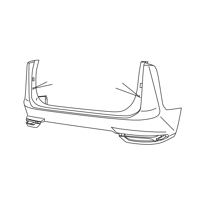 Genuine Maxus C00622001 Skin-rear Bumper - technical drawing