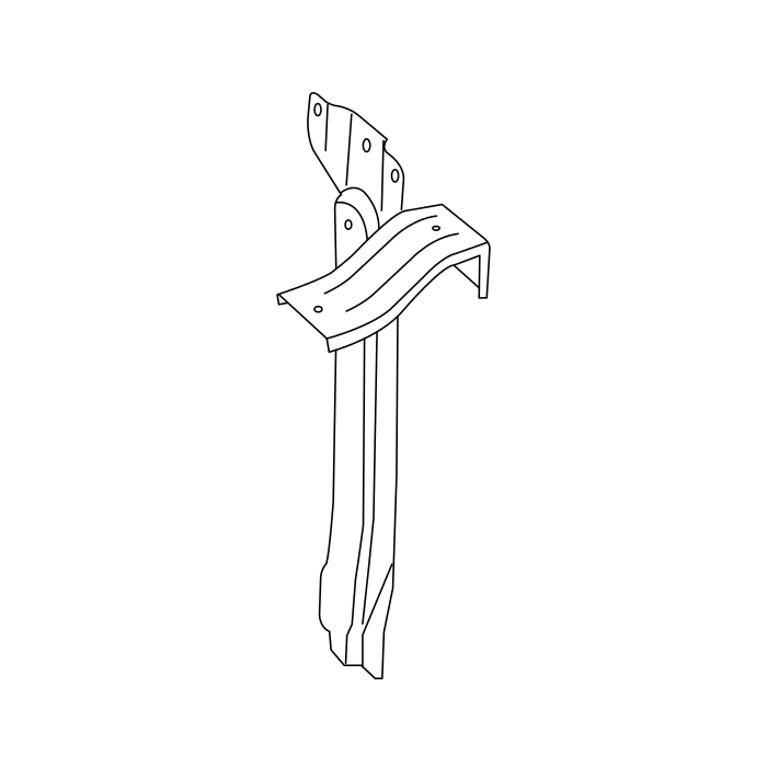 Genuine Maxus C00636272 Bracket Assembly-radiator Upper Cross Member Install - technical drawing