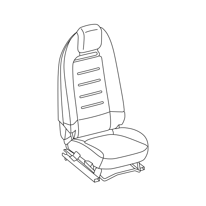Genuine Maxus C00673205 Trim Assembly-driver Seat Assembly Backrest - technical drawing