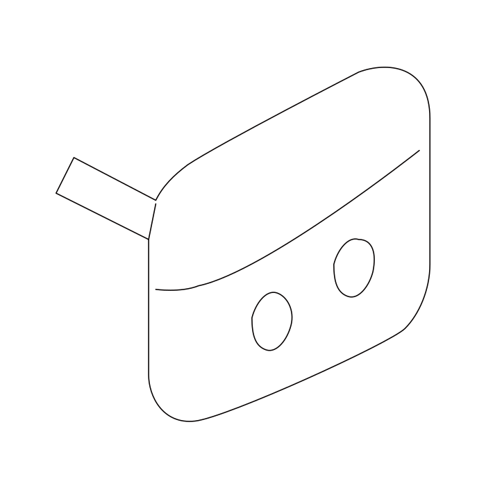 Genuine Maxus C00674371 Plastic-front Passenger Seat Belt Upper - technical drawing