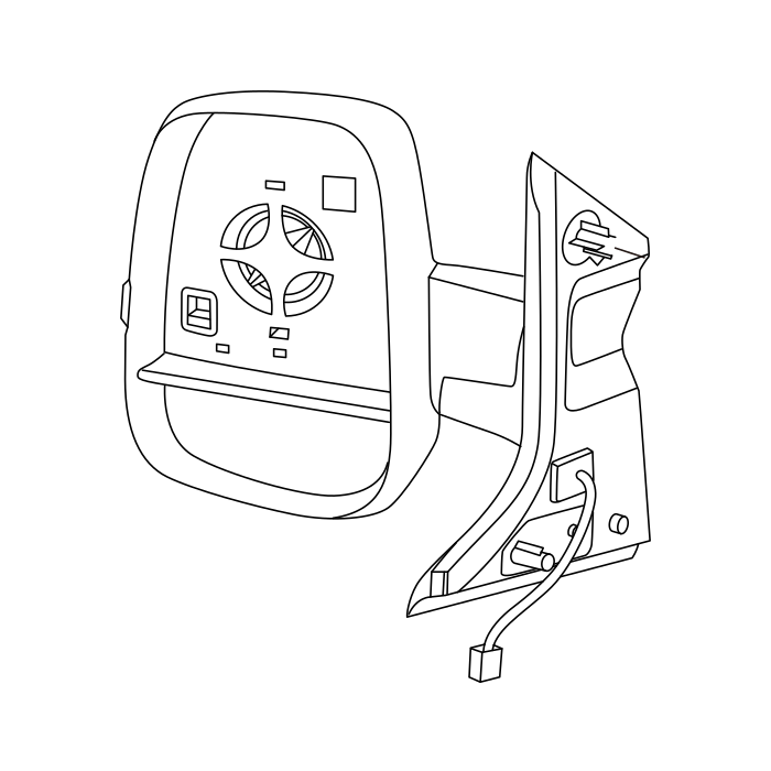 Genuine Maxus C00688060 Mirror-outside Rear View - technical drawing