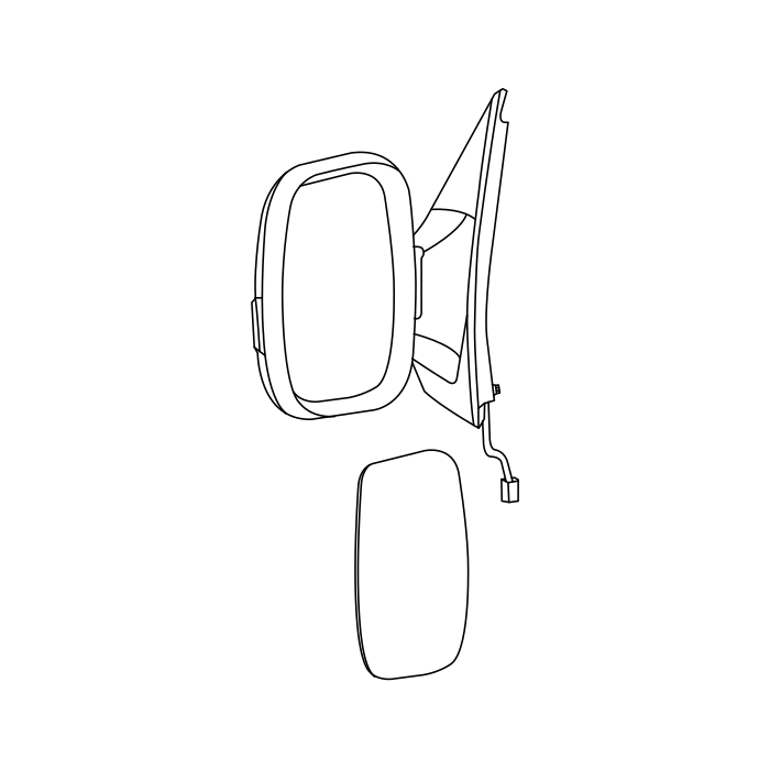 Genuine Maxus C00730250 Mirror-outside Rear View - technical drawing