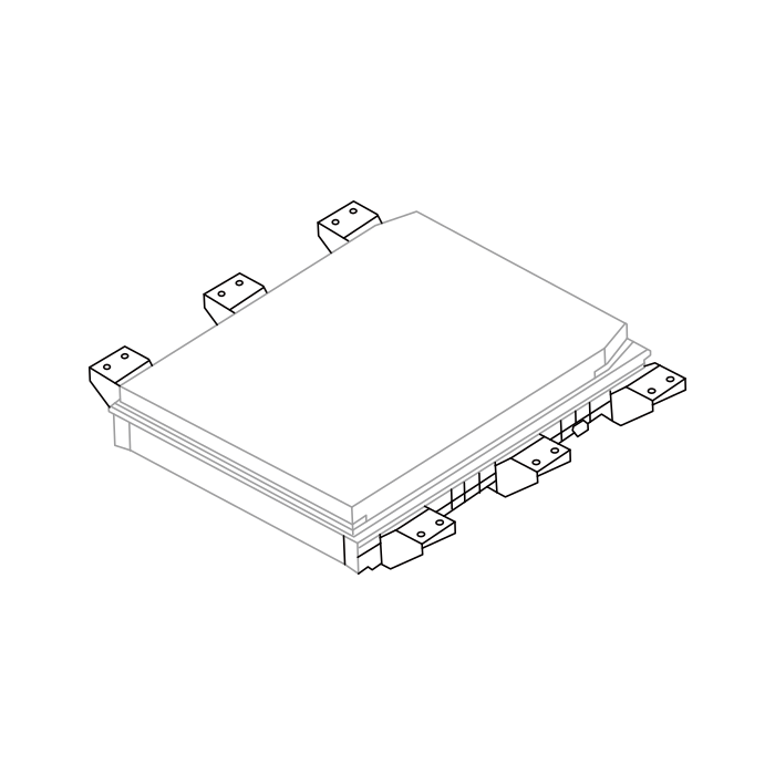 Genuine Maxus C00888881 Power Battery Link Bracket-right/front - technical drawing