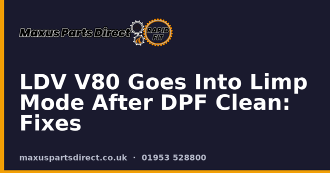 LDV V80 Goes Into Limp Mode After DPF Clean: Fixes