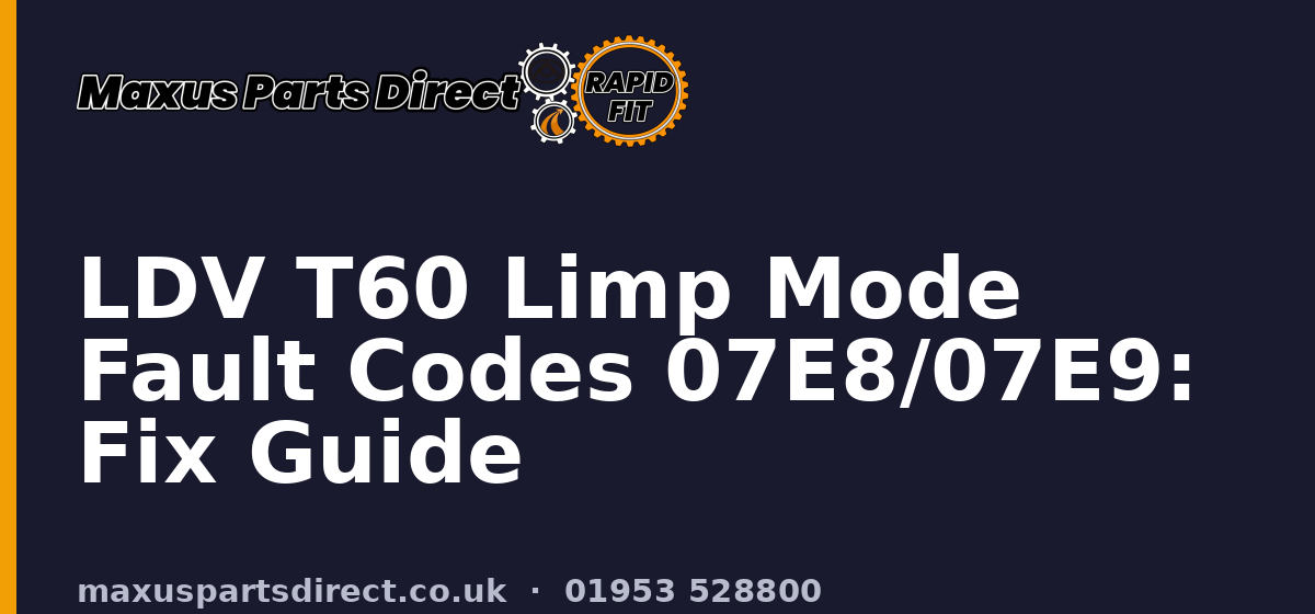 LDV T60 Limp Mode Fault Codes 07E8/07E9: Fix Guide