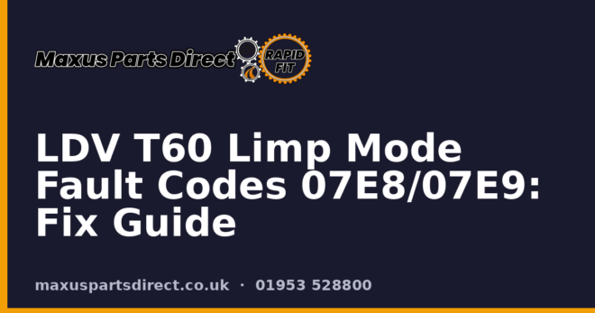 LDV T60 Limp Mode Fault Codes 07E8/07E9: Fix Guide