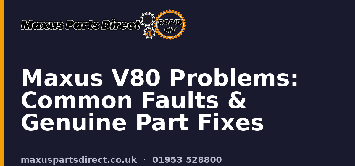 Maxus V80 Problems: Common Faults & Genuine Part Fixes