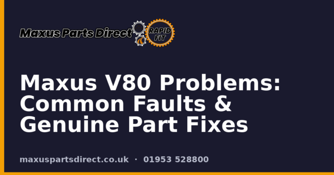 Maxus V80 Problems: Common Faults & Genuine Part Fixes